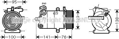 Prasco FDAK417 - Компресор, климатизация vvparts.bg