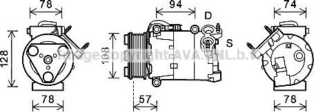 Prasco FDAK482 - Компресор, климатизация vvparts.bg