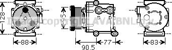 Prasco FDAK434 - Компресор, климатизация vvparts.bg