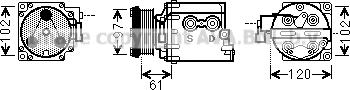 Prasco FDAK436 - Компресор, климатизация vvparts.bg