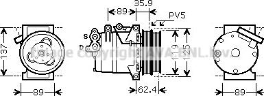 Prasco FDAK433 - Компресор, климатизация vvparts.bg