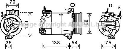 Prasco FDAK478 - Компресор, климатизация vvparts.bg