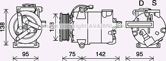 Prasco FDAK635 - Компресор, климатизация vvparts.bg