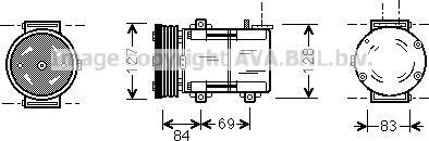 Prasco FDAK167 - Компресор, климатизация vvparts.bg