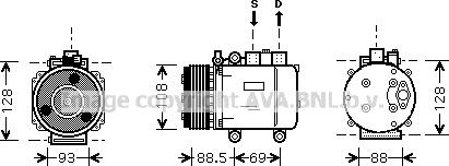 Prasco FDAK174 - Компресор, климатизация vvparts.bg