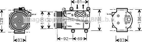 Prasco FDAK171 - Компресор, климатизация vvparts.bg