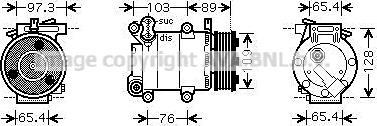 Prasco FDAK391 - Компресор, климатизация vvparts.bg