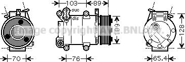 Prasco FDAK392 - Компресор, климатизация vvparts.bg