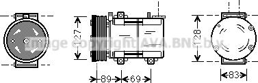 Prasco FDAK322 - Компресор, климатизация vvparts.bg