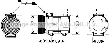 Prasco FDAK290 - Компресор, климатизация vvparts.bg