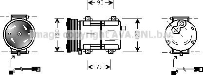 Prasco FDAK284 - Компресор, климатизация vvparts.bg