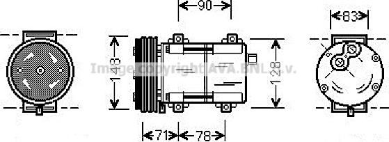 Prasco FDAK283 - Компресор, климатизация vvparts.bg