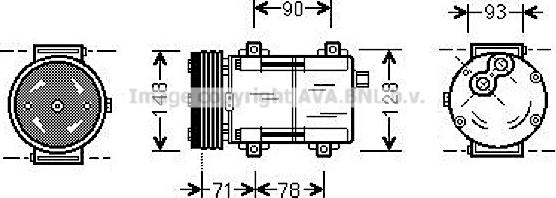 Prasco FDAK277 - Компресор, климатизация vvparts.bg