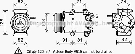 Prasco FDK498 - Компресор, климатизация vvparts.bg