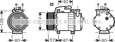 Prasco FDK468 - Компресор, климатизация vvparts.bg