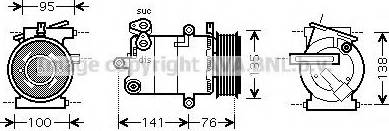 Prasco FDK417 - Компресор, климатизация vvparts.bg