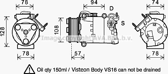 Prasco FDK482 - Компресор, климатизация vvparts.bg