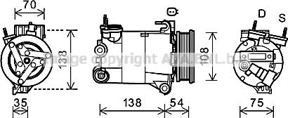 Prasco FDK478 - Компресор, климатизация vvparts.bg