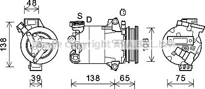 Prasco FDK595 - Компресор, климатизация vvparts.bg