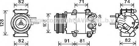 Prasco FDK570 - Компресор, климатизация vvparts.bg