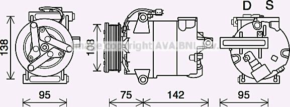 Prasco FDK635 - Компресор, климатизация vvparts.bg