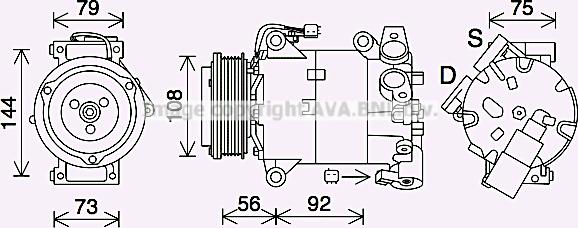 Prasco FDK636 - Компресор, климатизация vvparts.bg