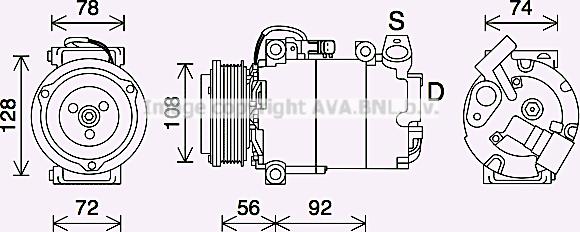 Prasco FDK637 - Компресор, климатизация vvparts.bg