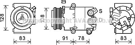 Prasco FDK621 - Компресор, климатизация vvparts.bg