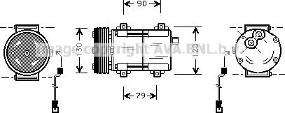 Prasco FDK160 - Компресор, климатизация vvparts.bg