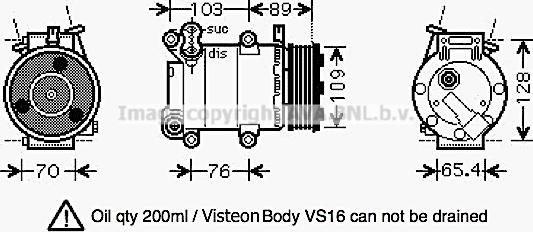 Prasco FDK392 - Компресор, климатизация vvparts.bg