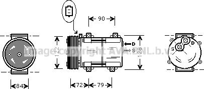 Prasco FDK351 - Компресор, климатизация vvparts.bg