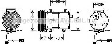 Prasco FDK283 - Компресор, климатизация vvparts.bg