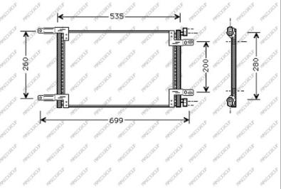 Prasco FT909C001 - Кондензатор, климатизация vvparts.bg