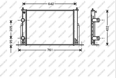 Prasco FT420R002 - Радиатор, охлаждане на двигателя vvparts.bg