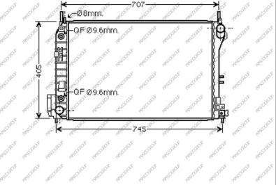 Prasco FT520R003 - Радиатор, охлаждане на двигателя vvparts.bg