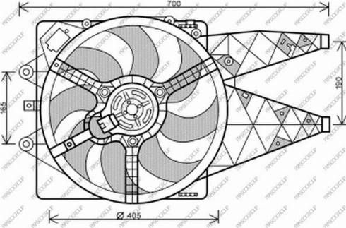 Prasco FT138F002 - Вентилатор, охлаждане на двигателя vvparts.bg
