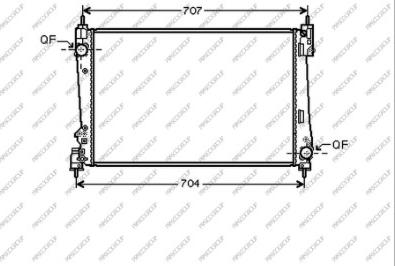 Prasco FT138R002 - Радиатор, охлаждане на двигателя vvparts.bg