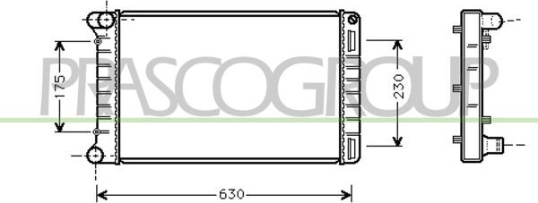 Prasco FT133R005 - Радиатор, охлаждане на двигателя vvparts.bg