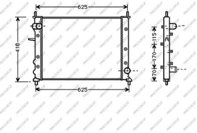 Prasco FT137R021 - Радиатор, охлаждане на двигателя vvparts.bg