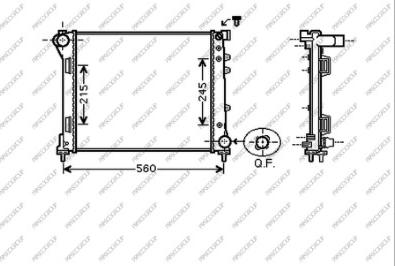 Prasco FT124R002 - Радиатор, охлаждане на двигателя vvparts.bg