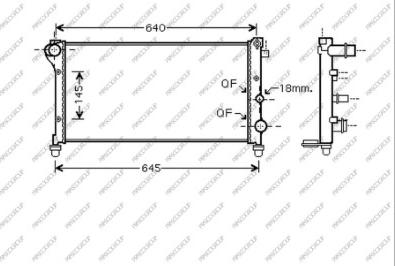 Prasco FT122R010 - Радиатор, охлаждане на двигателя vvparts.bg