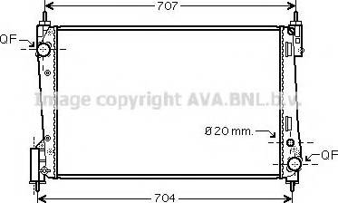 Prasco FT2400 - Радиатор, охлаждане на двигателя vvparts.bg