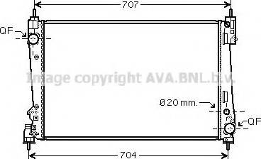 Prasco FT2401 - Радиатор, охлаждане на двигателя vvparts.bg