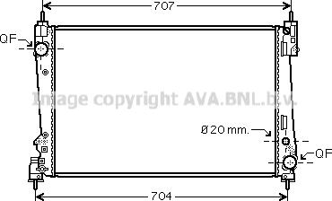 Prasco FT2312 - Радиатор, охлаждане на двигателя vvparts.bg