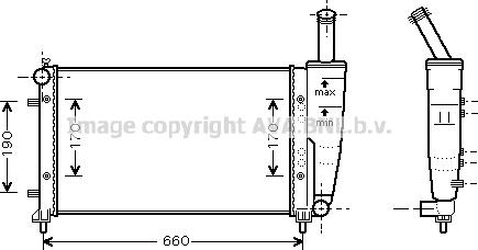 Prasco FTA2290 - Радиатор, охлаждане на двигателя vvparts.bg