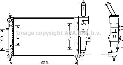 Prasco FT2281 - Радиатор, охлаждане на двигателя vvparts.bg