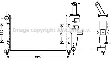 Prasco FTA2208 - Радиатор, охлаждане на двигателя vvparts.bg