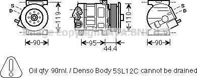 Prasco FTAK394 - Компресор, климатизация vvparts.bg