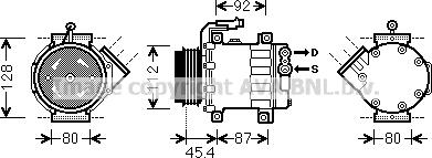 Prasco FTAK366 - Компресор, климатизация vvparts.bg