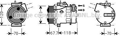 Prasco FTAK384 - Компресор, климатизация vvparts.bg